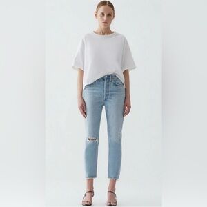 Agolde Riley Highrise Straight Crop Jeans